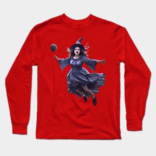 Horror hat girl Long Sleeve T-Shirt